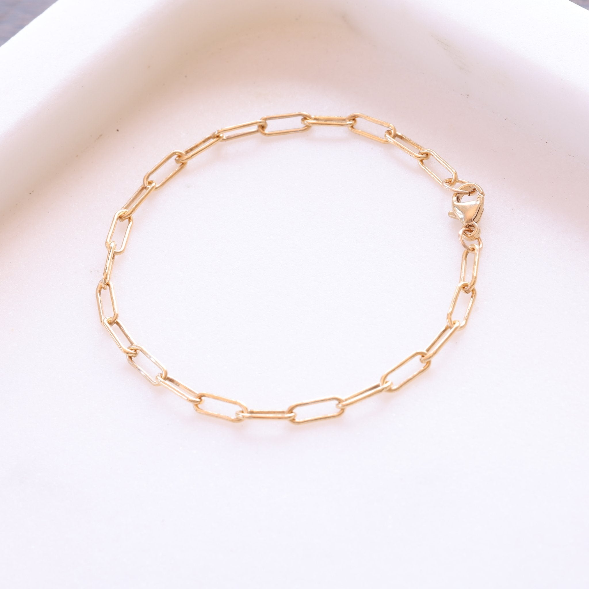 Gold Paperclip Bracelet - GoldandWillow