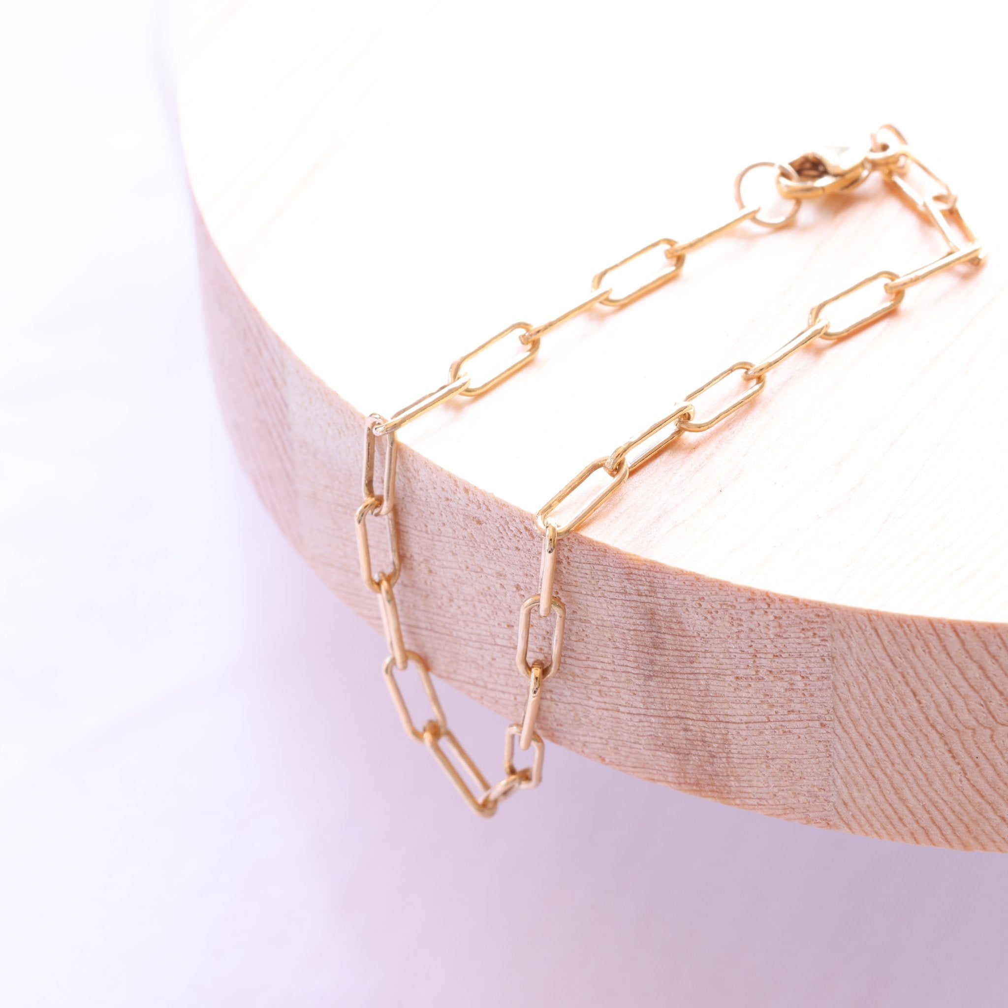 Gold Paperclip Bracelet - GoldandWillow