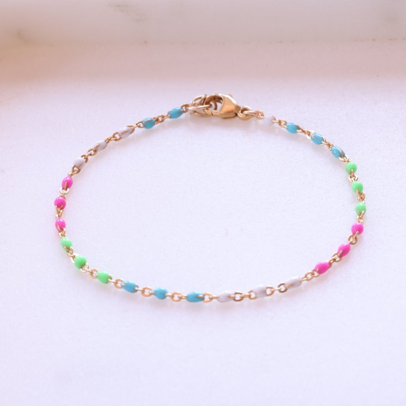 Rainbow Enamel Bracelet - GoldandWillow