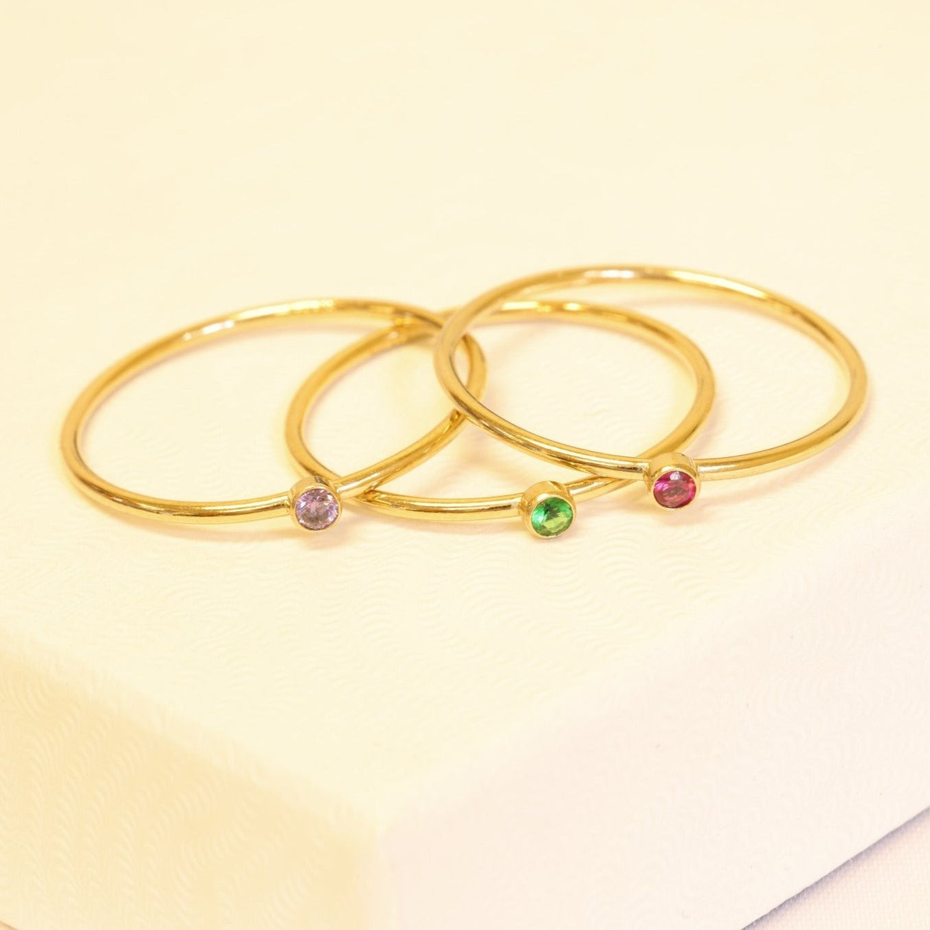 Solitaire Birthstone Ring - GoldandWillow