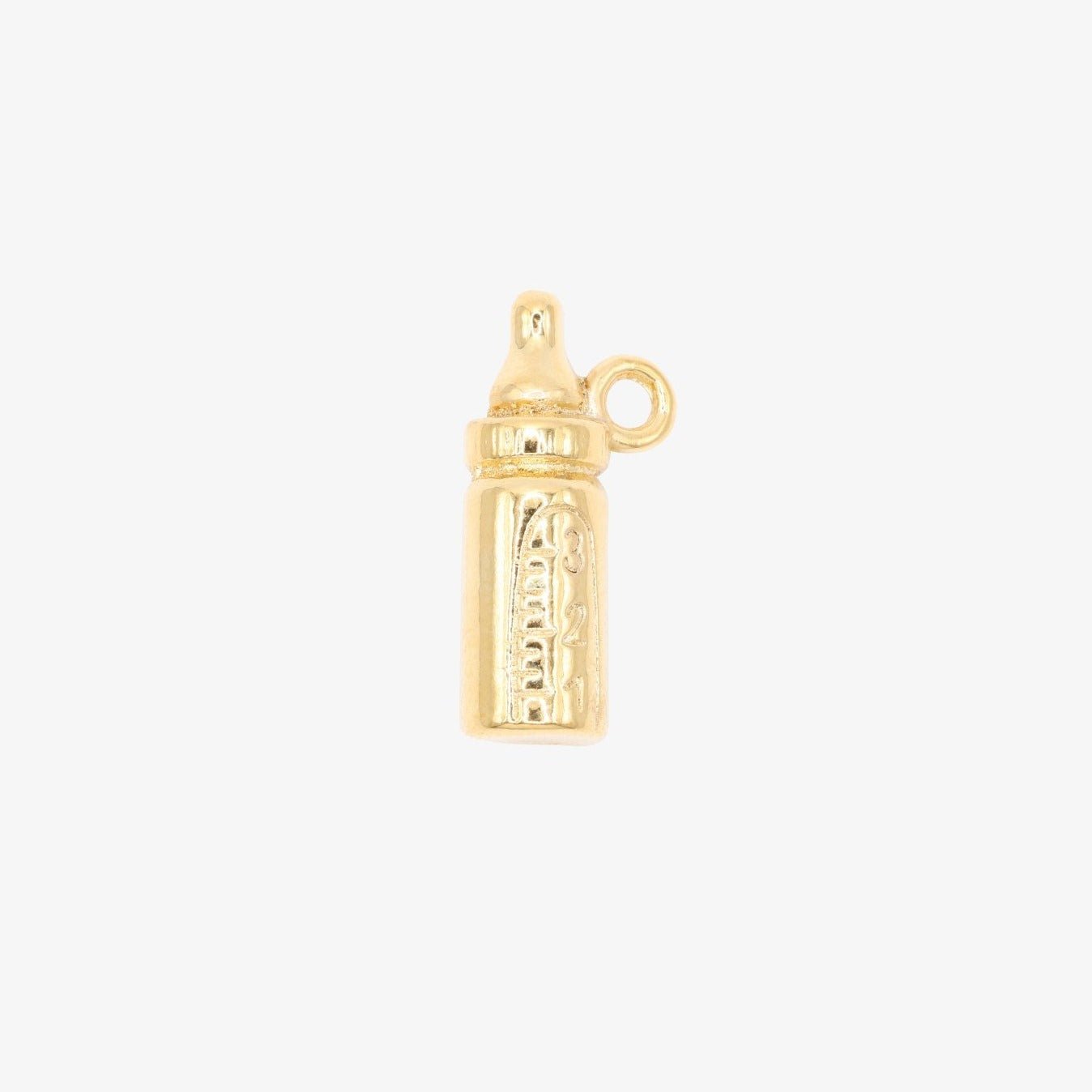 Baby Bottle Charm 14K Gold - GoldandWillow