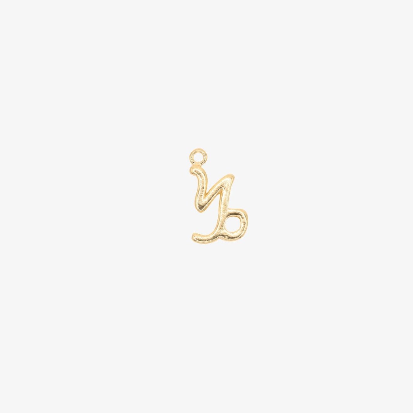 Capricorn Zodiac Symbol Charm 14K Gold - GoldandWillow