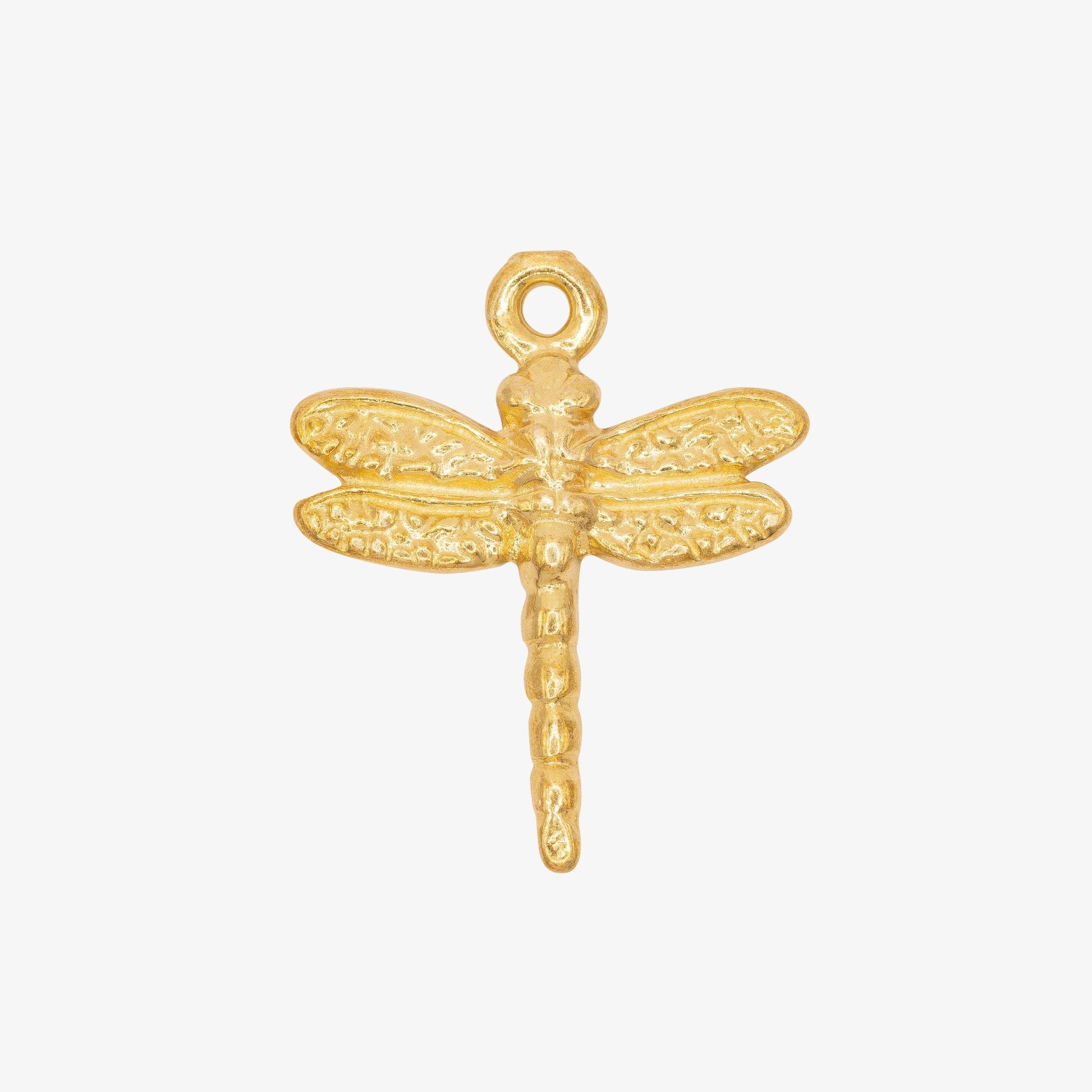Dragonfly Charm 14K Gold - GoldandWillow