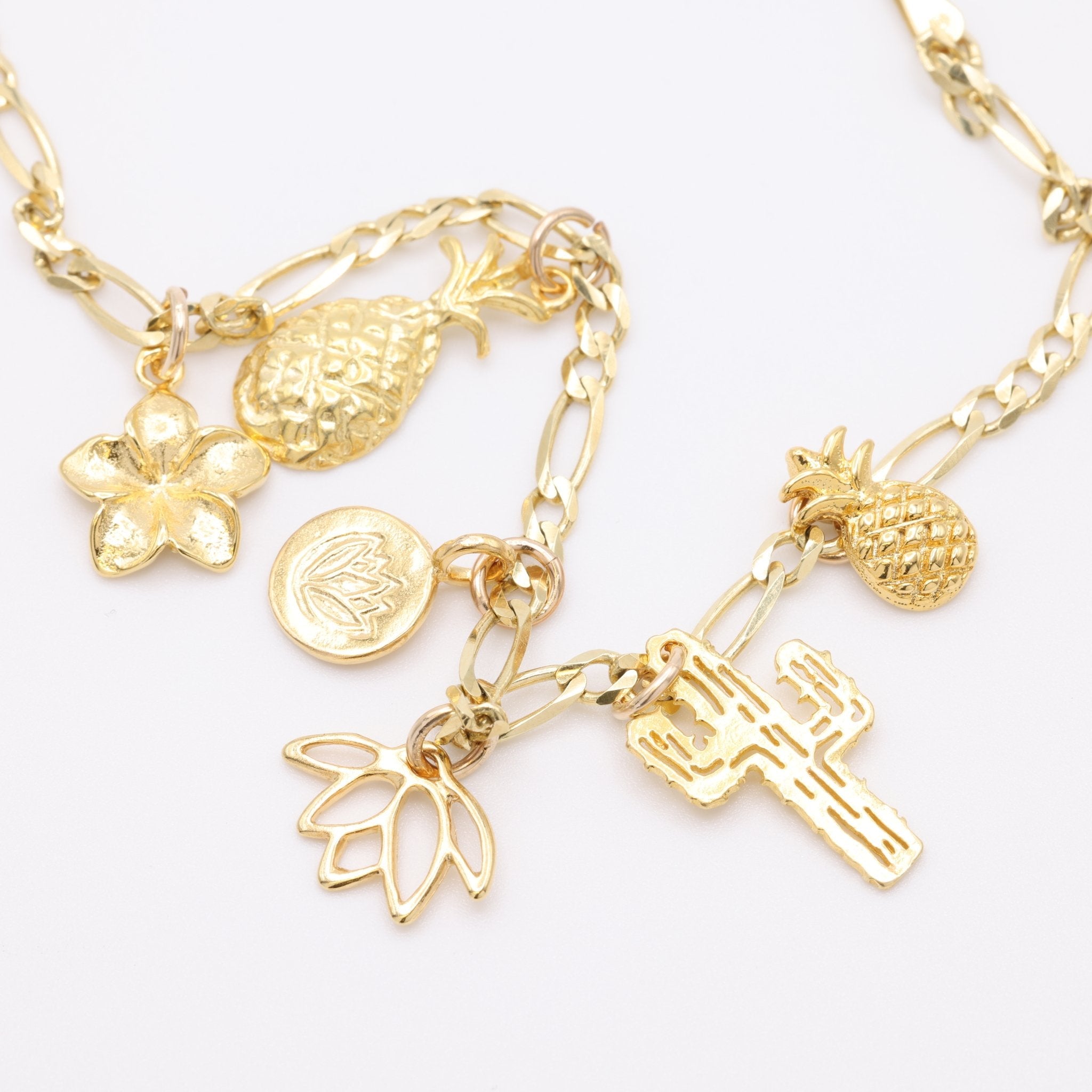 Lotus Symbol Charm 14K Gold - GoldandWillow