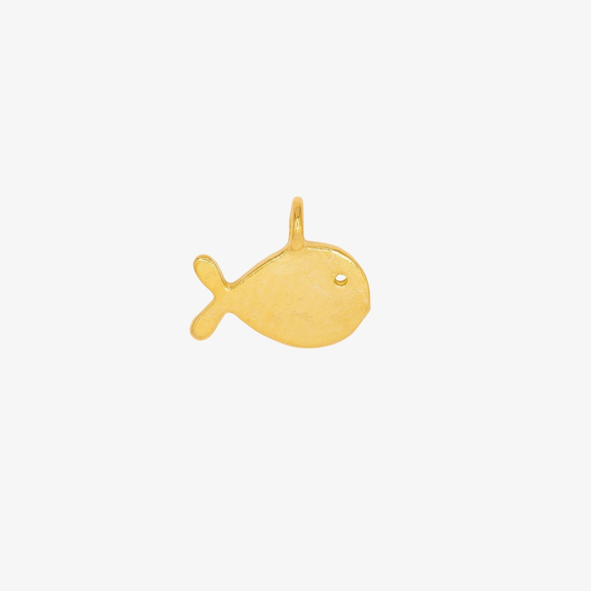 Small Fish Charm 14K Gold - GoldandWillow