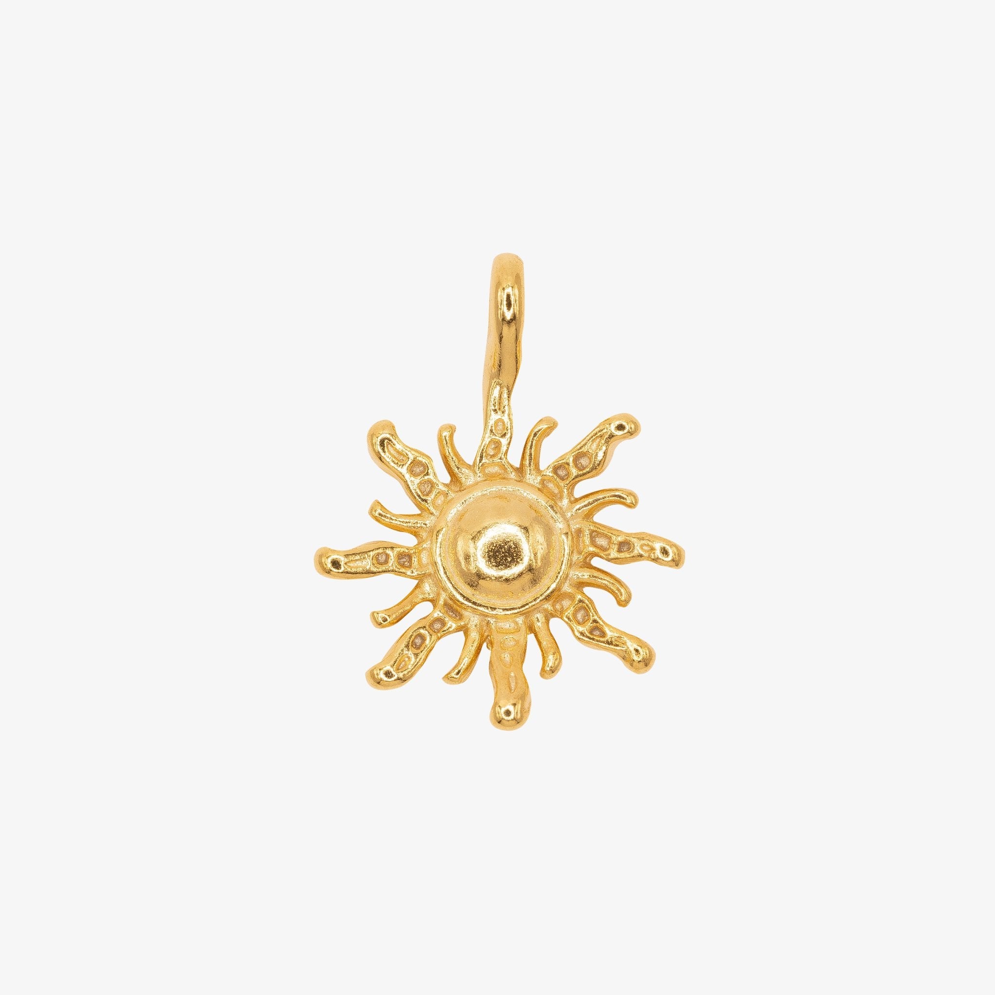 Starburst Sun Charm 14K Gold - GoldandWillow