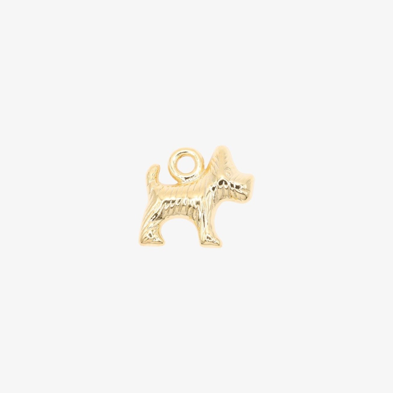 Terrier Dog Charm 14K Gold - GoldandWillow
