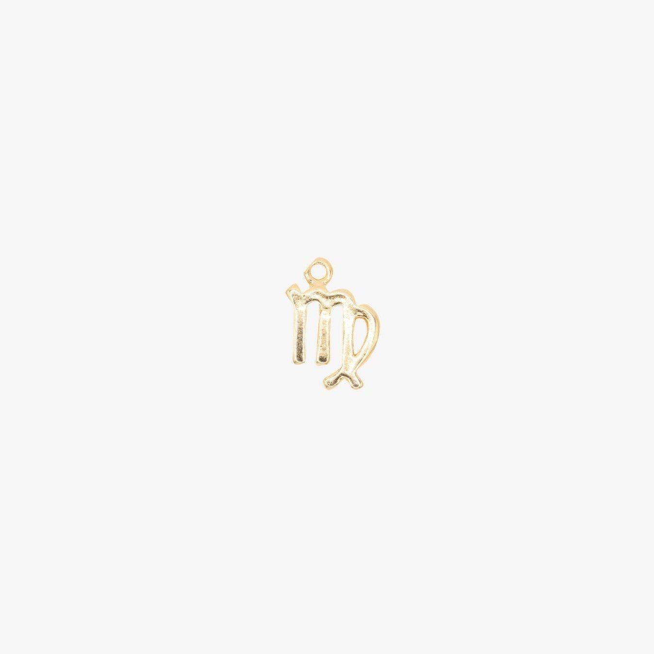Virgo Zodiac Symbol Charm 14K Gold - GoldandWillow